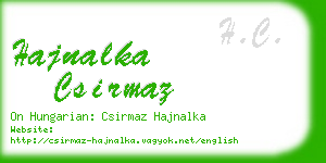 hajnalka csirmaz business card